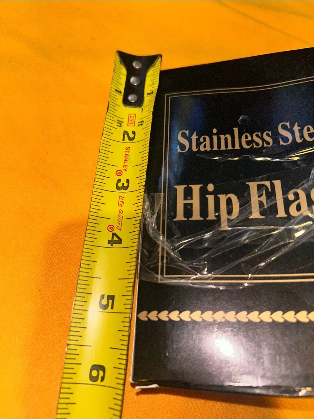 Hip Flask black stainless steel new in box with funnel